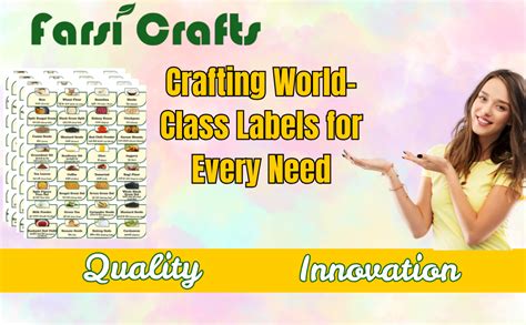 Farsi Crafts™ | Kitchen Pantry Sticker Labels Set | 90 Preprinted Food ...