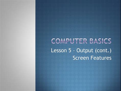 Image result for Computer Basics Presentation Cover