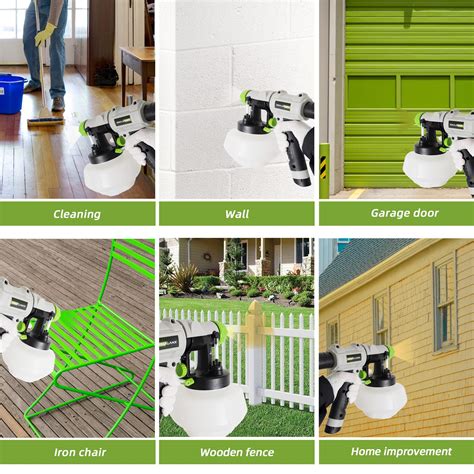 Paint Sprayer, PHALANX 700W HVLP Spray Gun, Paint Gun with 1200ml Easy ...