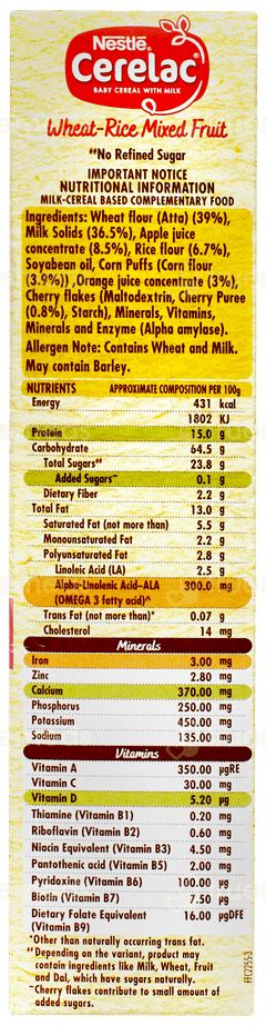 Nestle Cerelac Baby Cereal Stage 3 Wheat Rice Mixed Veg 300 Gm - Uses ...