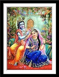 Tallenge -Radha Krishna Love Poster - Large Digital Print Framed Poster ...
