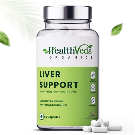 Health Veda Organics Liver Support Capsules - 60 Veg Capsules