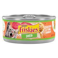Friskies Paté Chicken & Tuna Dinner Wet Cat Food | Purina US
