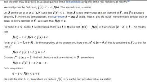 Image result for Intermediate Value Theorem Proof