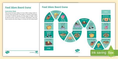 Food Idiom Board Game (teacher made) - Twinkl