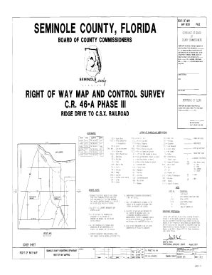 Fillable Online RIGHT OF WAY MAP AND CONTROL SURVEY C.R. 46-A PHASE Ill ...