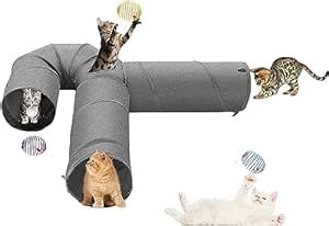 Buy THE WHITE SHOP Cat Tunnel S-Type Cat Tunnels for Indoor Cats 5 Way ...