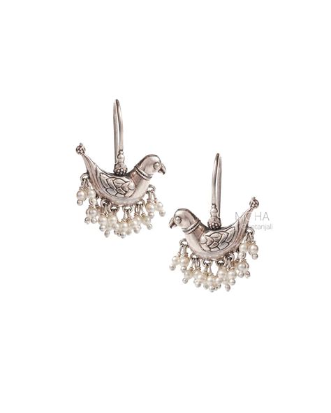 Buy Baby Sarika Silver Earrings by MOHA Online by MOHA