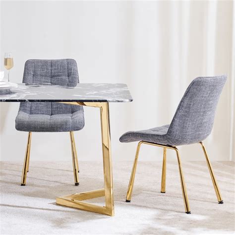 Buy Bianca NXT Set of 2 Fabric Dining Chairs - Grey from Home Centre at ...