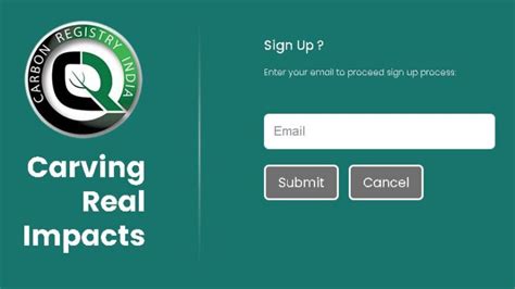 How do I Sign Up? - Carbon Registry - India