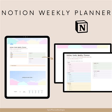 Image result for Notion Weekly Planner Template