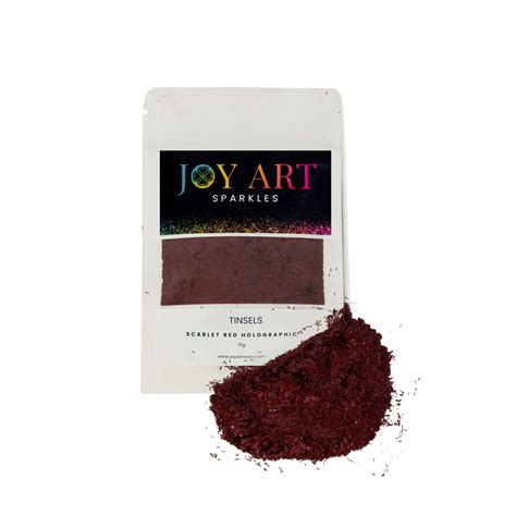 Scarlet Red Holographic -Tinsels Sparkles – Joy Art