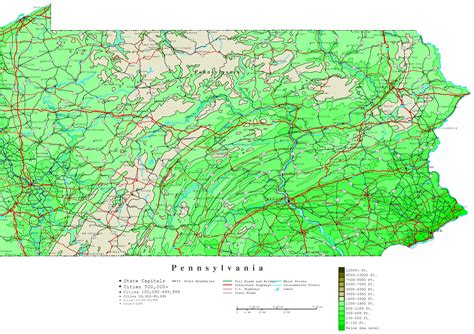 Detailed Map Of Pennsylvania Cities
