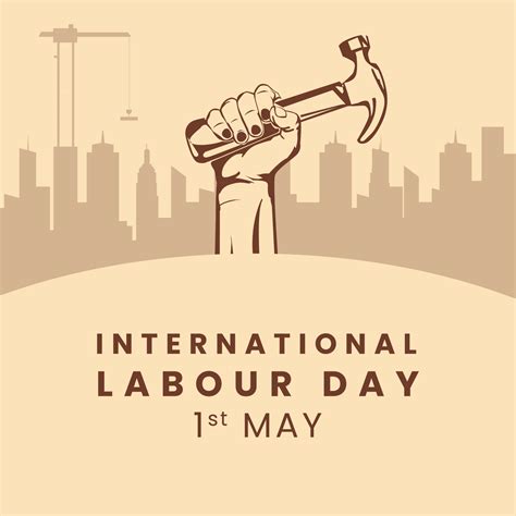 International Labor Day. Labour day. May 1st. Simple Minimal ...