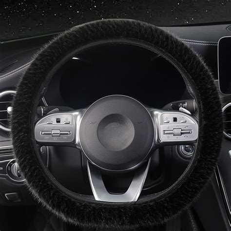 Steering Wheel Cover,Anti-Slip Fuzzy Steering Wheel Cover Offers A Plush Velvet-Like Touch ...