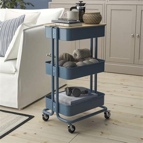 IKEA RASKOG Trolley grey-blue red | IKEA Kitchen islands & trolleys ...