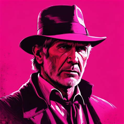 actor harrison ford, minimalist, Cleancore, fine art, fisheye, Game engine rendering, Depth of ...