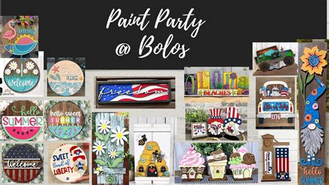 Paint Party at Bolos, All ages Welcome, Bolo's Sports Bar & Grill ...