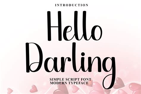 Hello Darling Font by PiPi Creative · Creative Fabrica