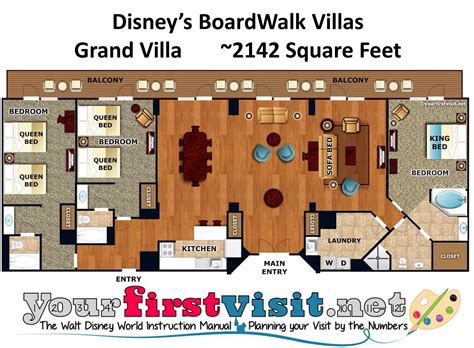Floor Plan Grand Villa Disney's BoardWalk Villas