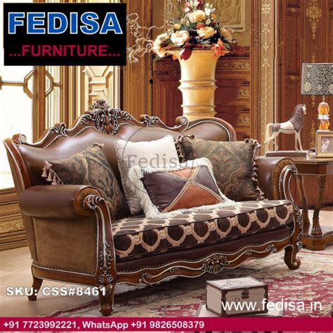 Classic Sofa Set Italian Wooden Sofa Set Large Wooden Sofa & Table Set ...