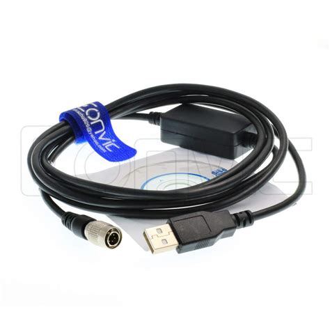 Eonvic Hr 6pin Male Transfer USB Data Cable for Topcon/Sokkia Total ...
