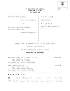 Fillable Online Melendez v Hallmark Ins Co Fax Email Print - pdfFiller
