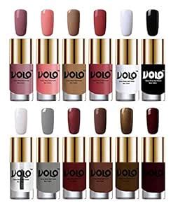 Buy Volo Luxury Super Shine Nail Polish Set of 12 Vibrant Shades (Nudes ...
