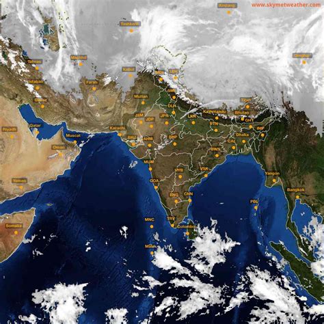 Live INSAT-3D Satellite Image India: Cloud & Rain Animation (2025) | Skymet
