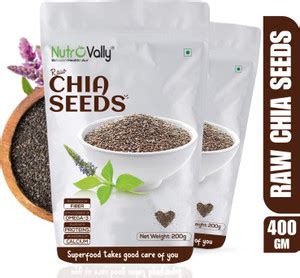 NutroVally Raw Chia Seeds for weight loss with Omega 3 and Fiber ...