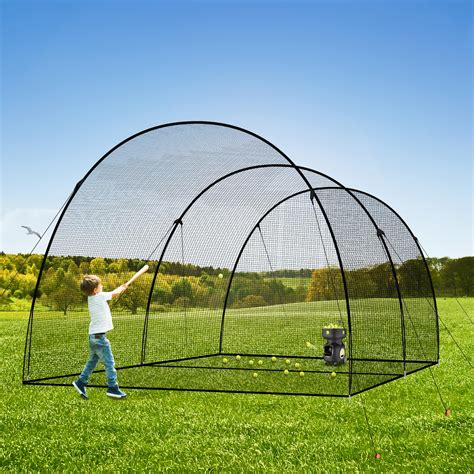 FRUITEAM Baseball Batting Cage Netting for Backyard,Portable Baseball ...