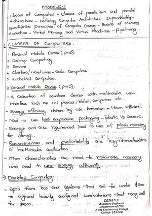 HPC-Quantitative Principles of Computer Design (Module 1 ...