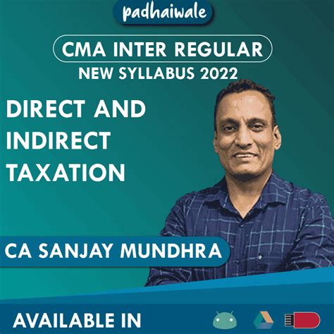 CMA Inter Taxation Classes | CA CMA CS Sanjay Mundhra | Direct ...