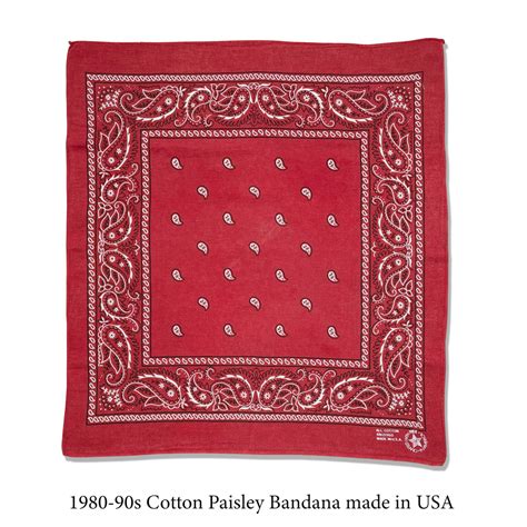 1980-1990s Cotton Paisley Bandana made in USA CRAFTED WITH PRIDE IN ...