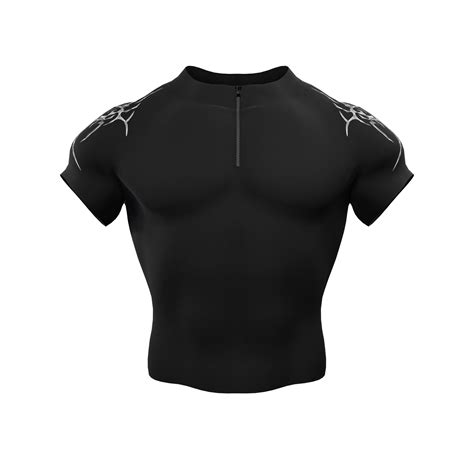 Chrome Zip Nylon Compression Tshirt Half Sleeve – XtremeX