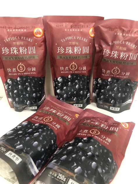 Buy WuFuYuan Black Boba Tapioca Pearls for Bubble Milk Tea; Black Sugar ...