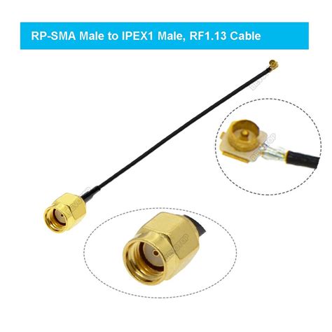 U.FL IPEX 4 to SMA / RPSMA Connector Pigtail – ThinkRobotics.com
