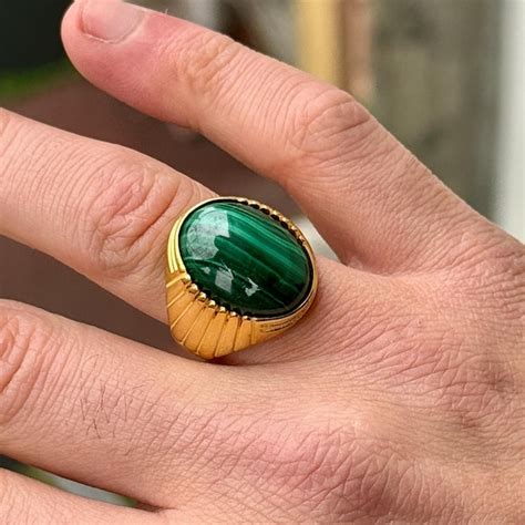 Buy Malachite Ring Online In India - Etsy India