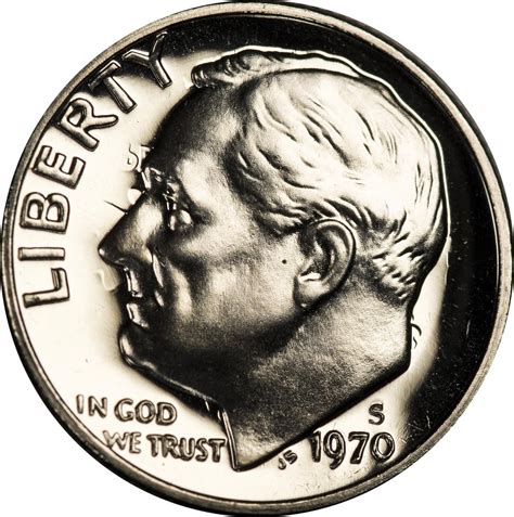 Cool new find - 1970 S Proof Roosevelt Dime double-sided clashed die ...