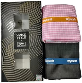 Buy Raymond Quick Style Shirt & Trouser Fabric Set for Men | Checked ...