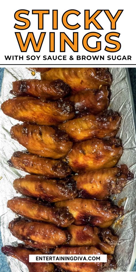 Baked Sticky Chinese Chicken Wings With Brown Sugar & Soy Sauce ...