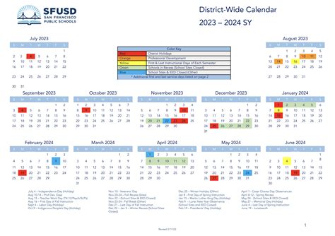 San Francisco Unified School District - The 2023-24 academic calendar ...