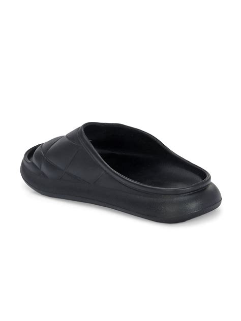 Carlo Romano Black Colour EVA Sliders For Men Trending design Anti-sli