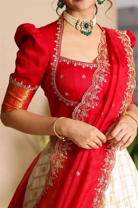 Pattu Lehenga Designs Online | Half Saree Pattu lehenga for Wedding