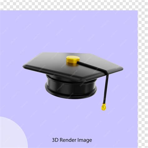 3d rendering of graduation hat | Premium PSD