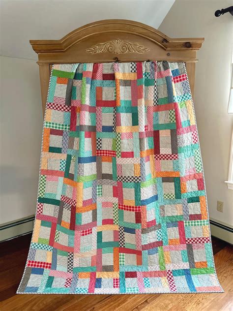 Quilts ON SALE Bee Plaids Ticking Patchwork Quilt - Etsy