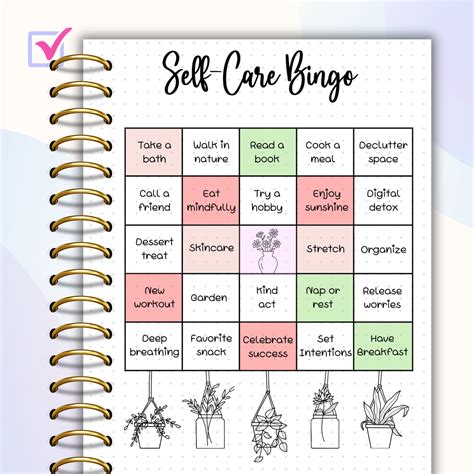 Self Care Bingo Bullet Journal A5 Printable Digital Self Care Tracker ...