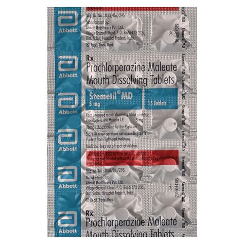 Stemetil MD 5mg - Strip of 15 Tablets : Amazon.in: Health & Personal Care