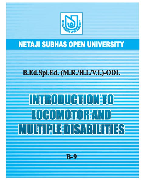 Introduction to Locomotor and Multiple Disabilities in Special ...