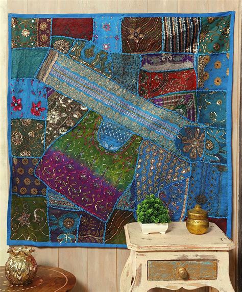 Handicraft-Palace Cotton Embroidery Beaded Wall Hanging Wall Decor ...